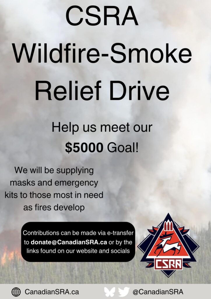 CSRA Wildfire-Smoke Relief Drive poster